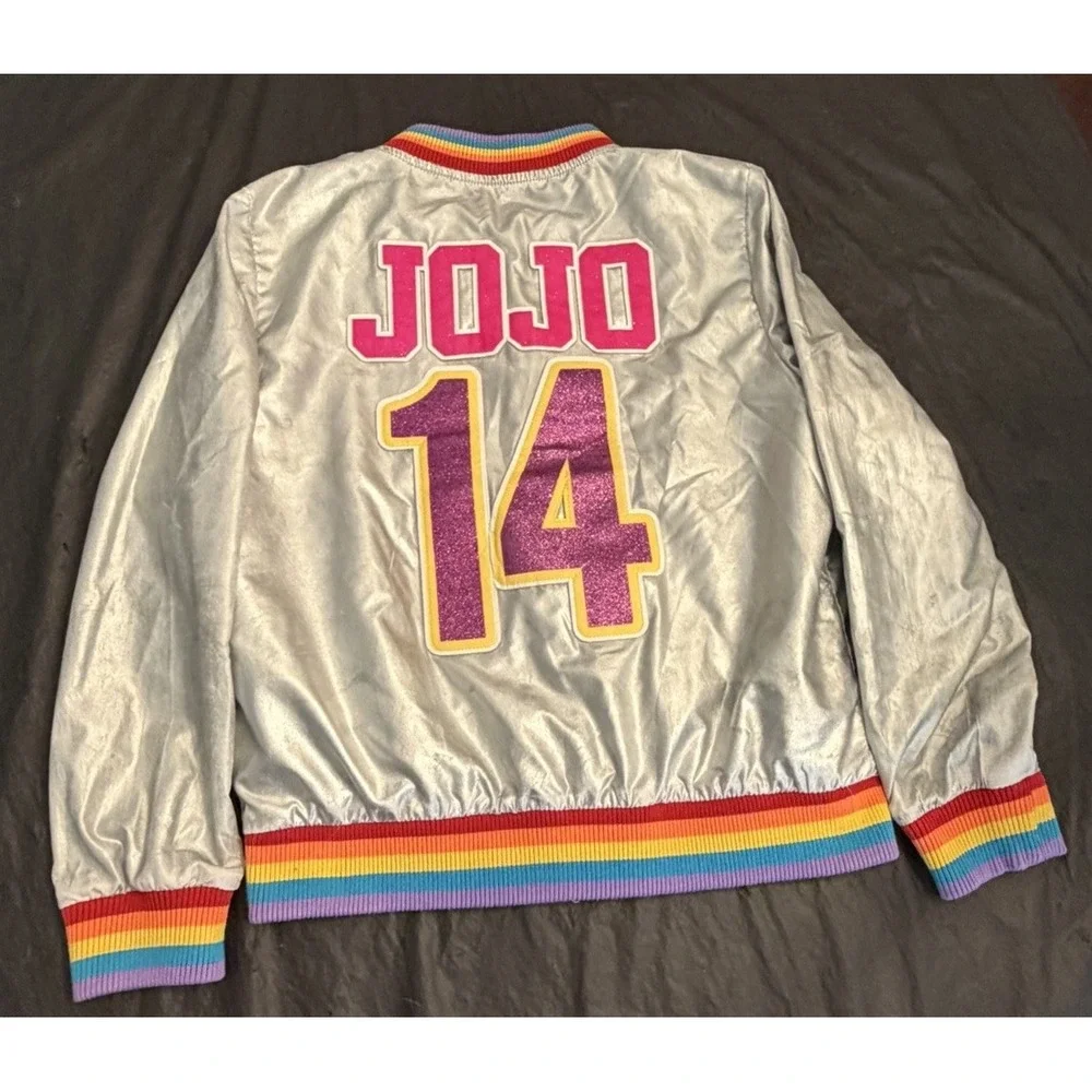 JoJo's Closet Girls Nickelodeon Silver Jacket Size Lg 10/12 (L) JoJo Siwa